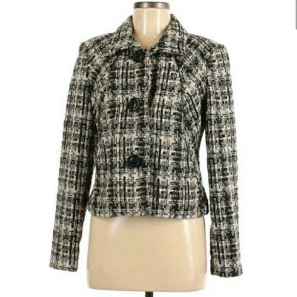 CAbi Faux Suede Perforated Scalloped Hem Asymmetrical Jacket Sz M - Picture 12 of 12